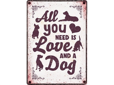 Beaucoup de cadeaux waakkord blik Tout ce dont vous avez besoin est de l'amour et un chien
