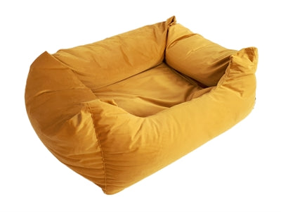 Madison Friends Panier de chien Velvet Jaune