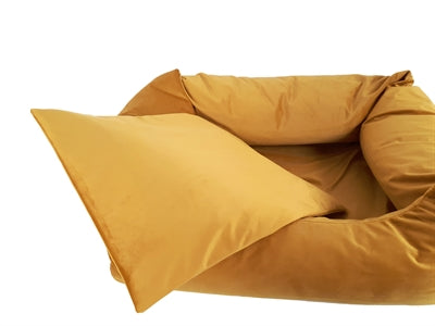 Madison Friends Panier de chien Velvet Jaune