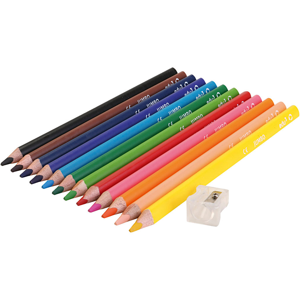 Edu3 épaisseur 10 mm, remplissage 5 mm, différentes couleurs, 12 pièces 1 boîte