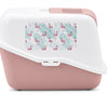 SAVIC KATTENBAK NESTOR IMPRESSION FLAMINGO ROSE BLANC