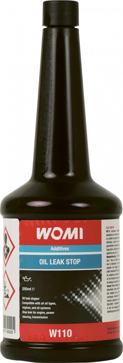 Womi Oil fuite stop w110 – 250 ml – arrête les fuites d'huile – restaure les joints – facile à ajouter