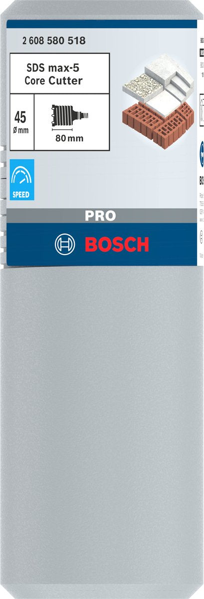 Bosch pro sds max-5 coupe-noyau, 45 x 80 x 112 mm