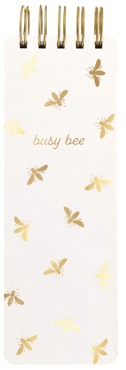 Bloc-notes Eccolo - spirale - abeille occupée - ligne - env.8x23cm - ec-q601u