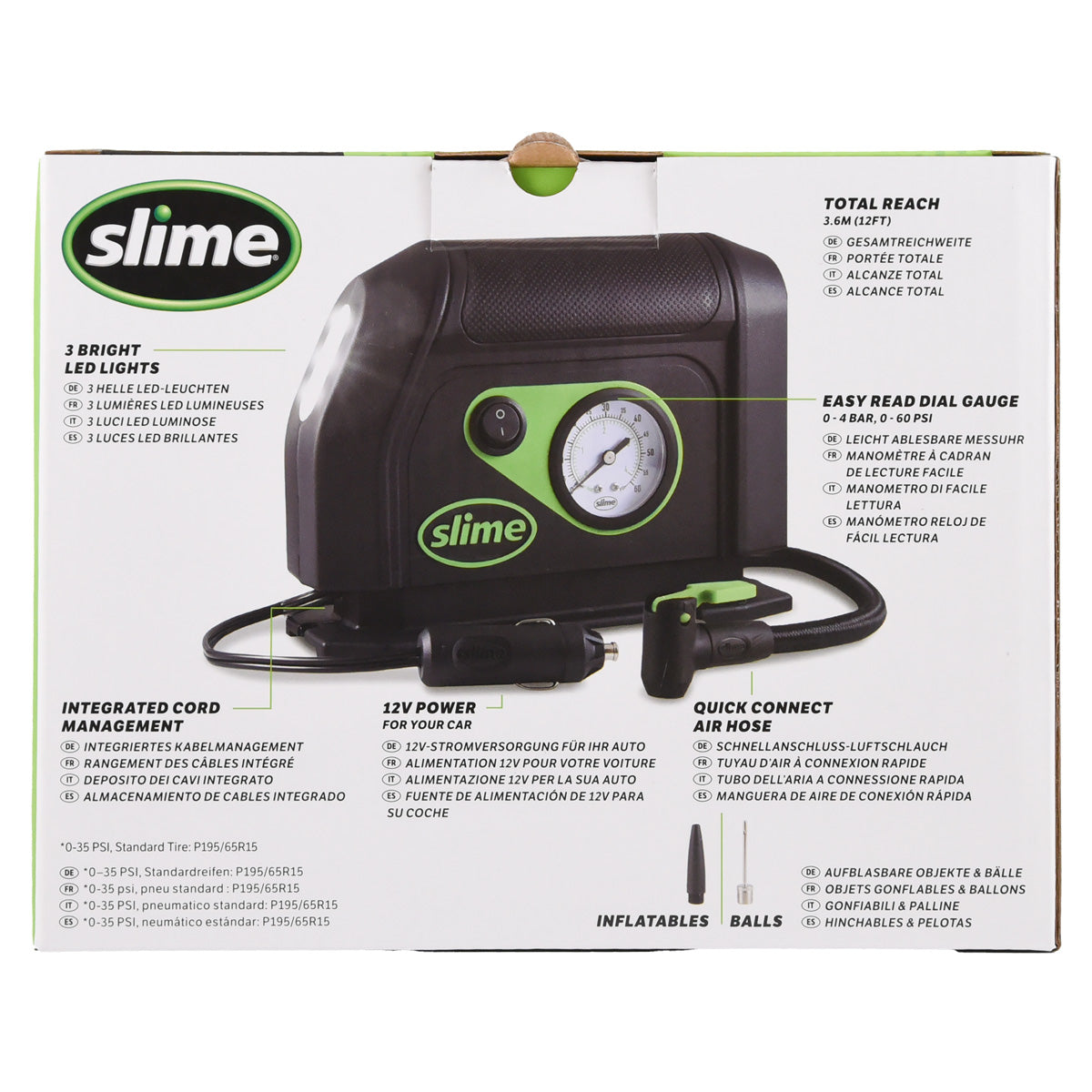Compresseur de pompe à pneu Slime 12v
