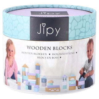 Jipy Blokkenton Hout Uni 48 pièces