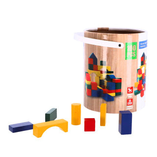 Marionette Marionette Toys en bois bloquant le canon avec des blocs en bois 100 pièces