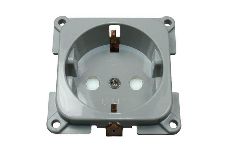 Prise murale C-line camping-car et caravane 230 volts gris - emballée