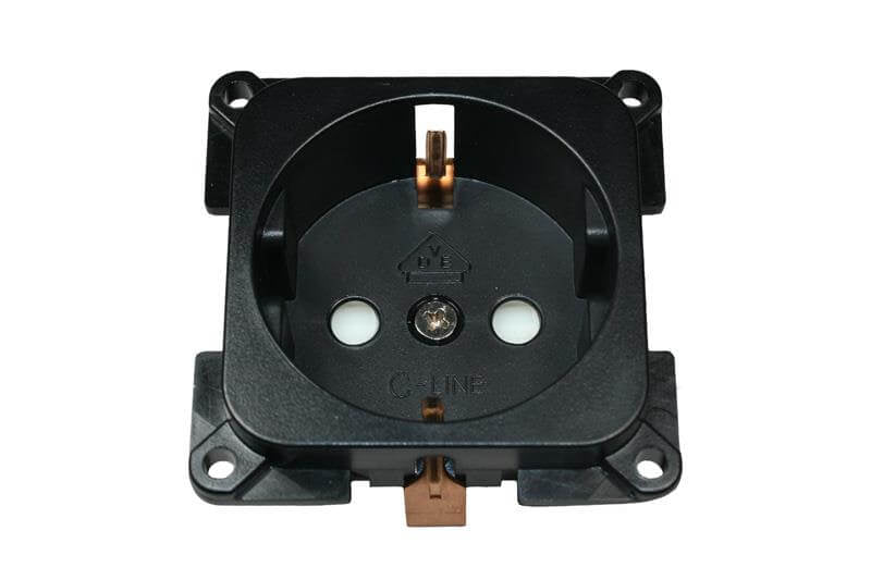 Prise murale C-line camping-car et caravane 230 volts noir