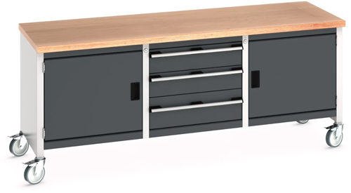 Etabli bas verso 2000x750x840mm mobile