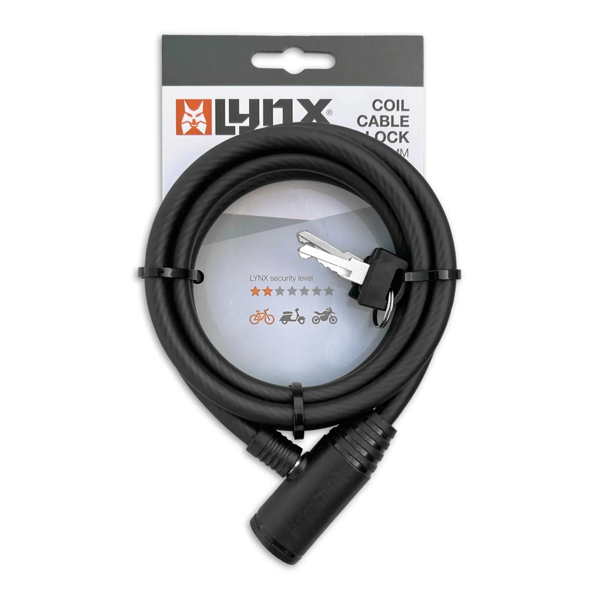 Serrure à câble spiralé Lynx 150cm - acier trempé