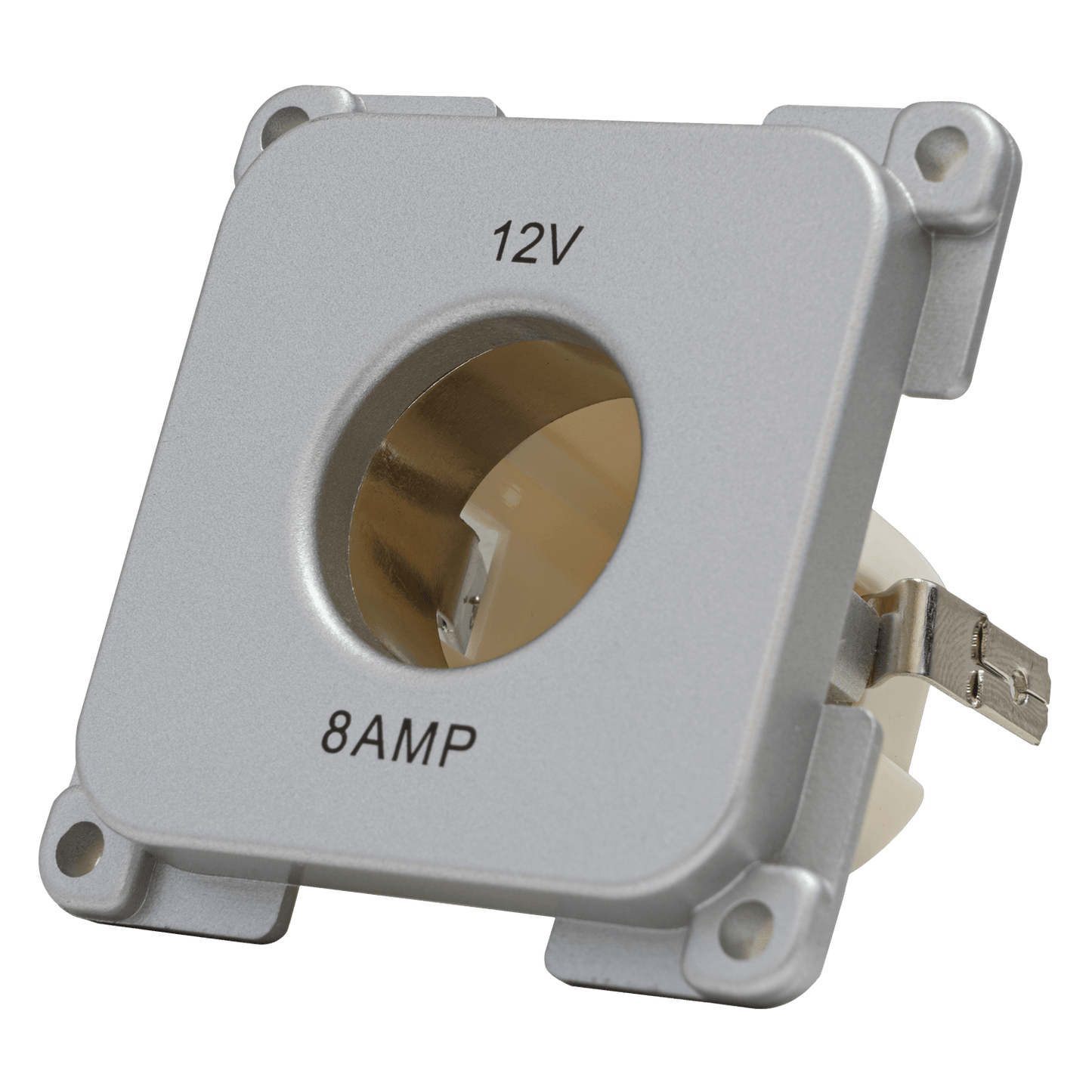 Prise C-line 12 volts pour camping-car et caravane argent