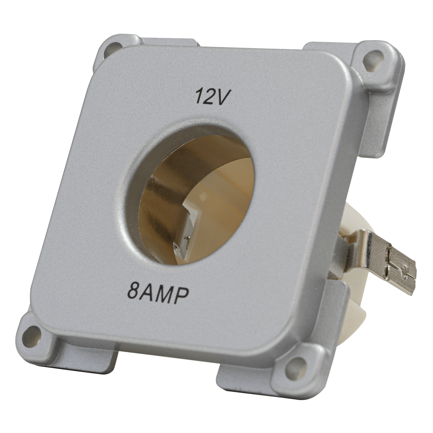 Prise C-line 12 volts pour camping-car et caravane argent