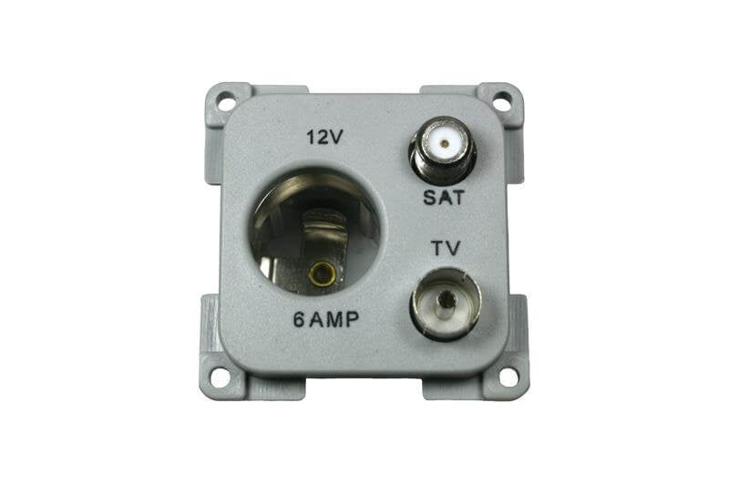 Prise C-line 12 volts avec antenne et connexion satellite grise - emballée