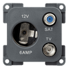 Prise C-line 12 volts avec antenne et connexion satellite, anthracite