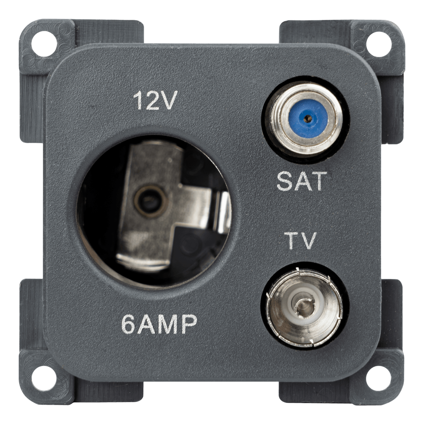 Prise C-line 12 volts avec antenne et connexion satellite, anthracite