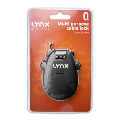 Verrouillage de câble multifonctionnel Lynx 80cm - Noir