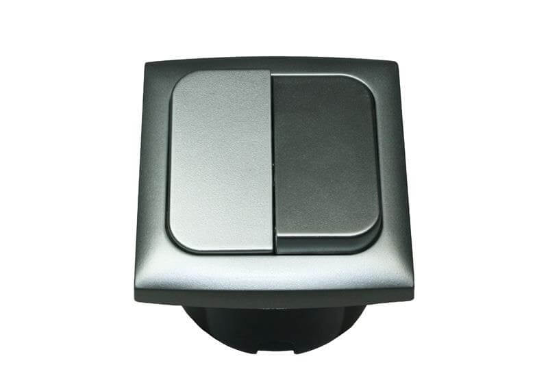 Interrupteur série C-line avec cadre de recouvrement opale argent