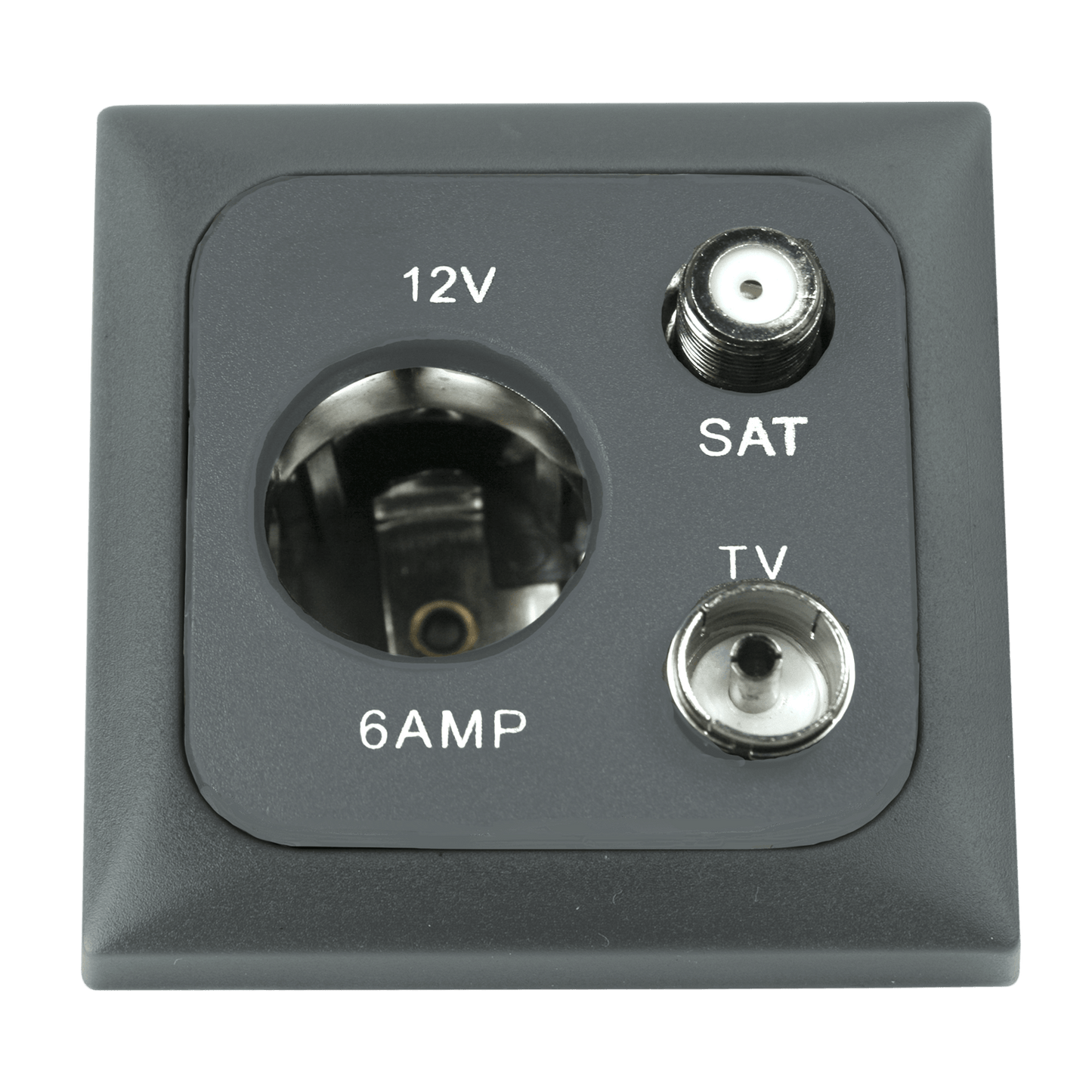 Prise C-line 12 volts avec antenne et connexion satellite avec cadre opale anthracite - sans emballage de vente