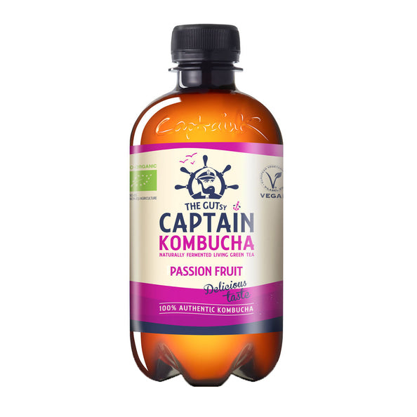 Le courageux capitaine kombucha fruit de la passion bio (12x 400ml) (boule)
