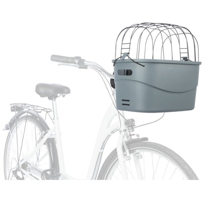 Panier de vélo de direction trixie en plastique gris