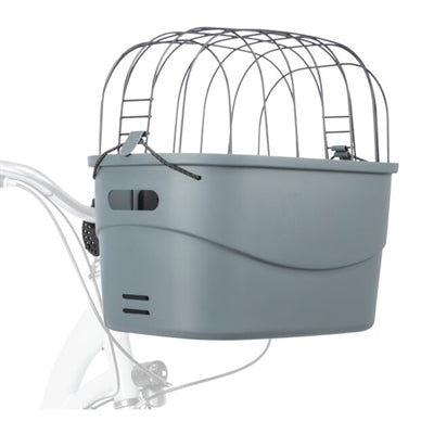 Panier de vélo de direction trixie en plastique gris