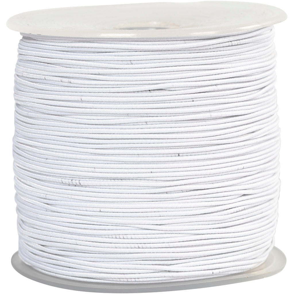 Cordon élastique Creativ company, épaisseur 1 mm, blanc, 250 m 1 rouleau