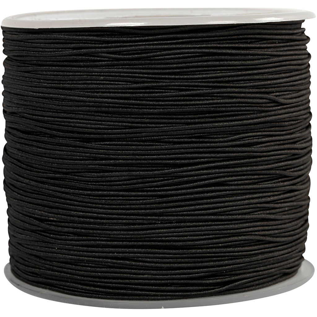 Cordon élastique Creativ company, épaisseur 1 mm, noir, 250 m 1 rouleau