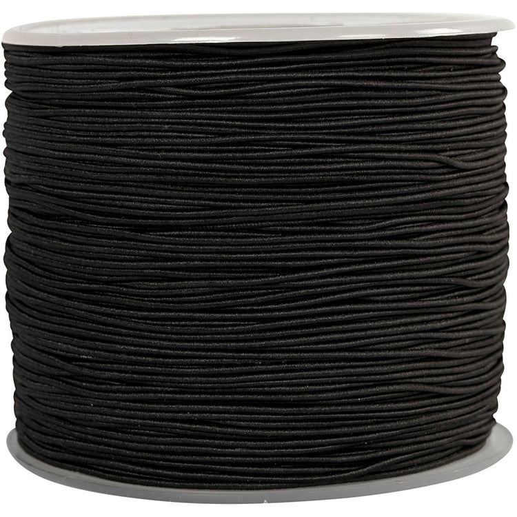 Cordon élastique Creativ company, épaisseur 1 mm, noir, 250 m 1 rouleau