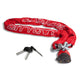 Citycat Cadenas à chaîne avec couvercle en nylon 1500 x 12,5 mm rouge
