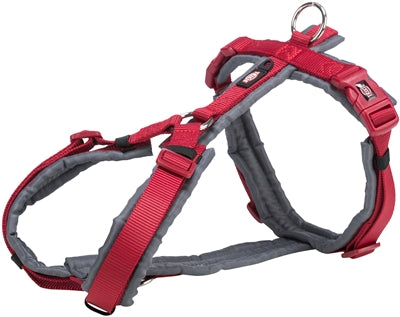 Trixie harnais pour chien premium trekking rouge gris