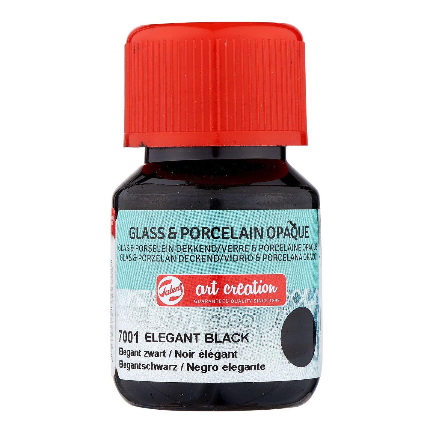 Talens création d'art • verre porcelaine opaque 30ml noir élégant