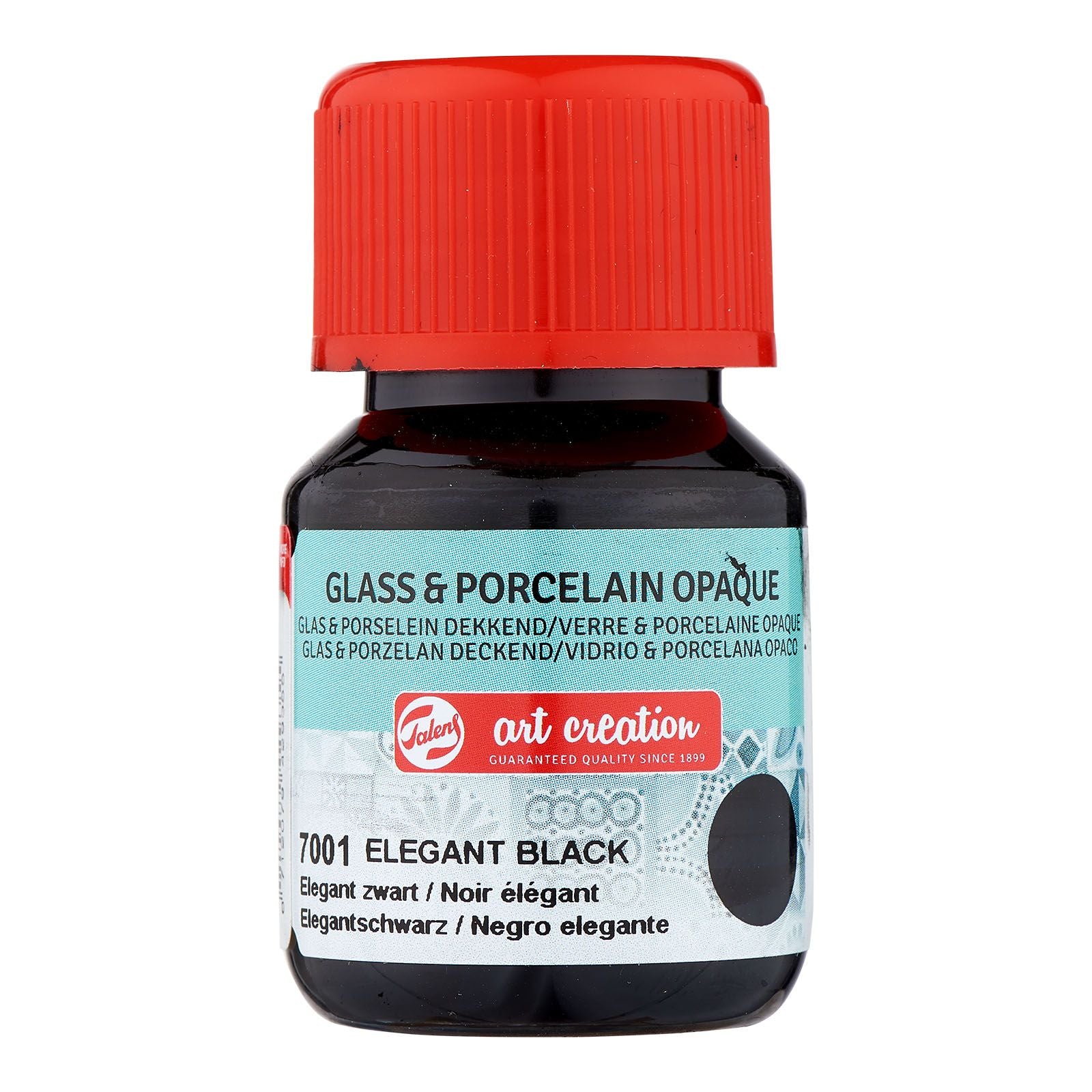 Talens création d'art • verre porcelaine opaque 30ml noir élégant