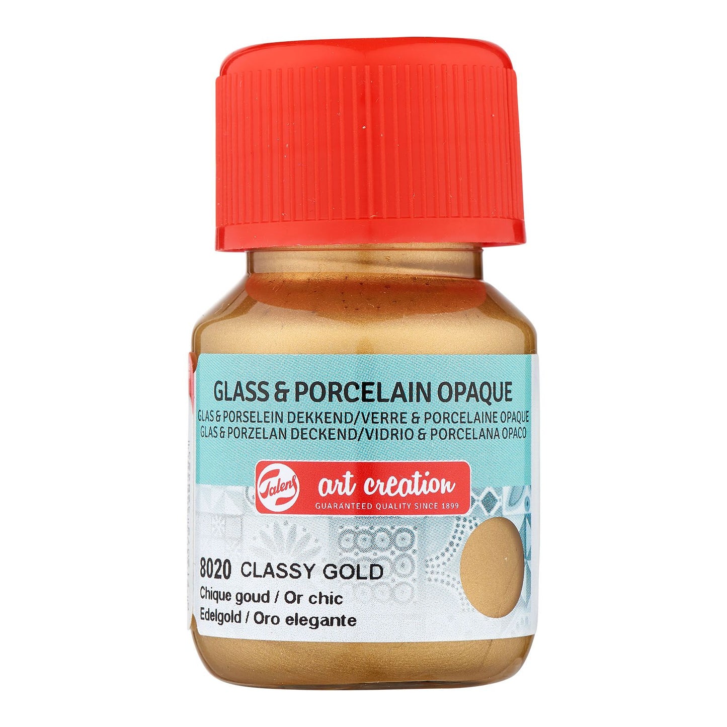 Création d'art Talens • verre porcelaine opaque 30ml or chic