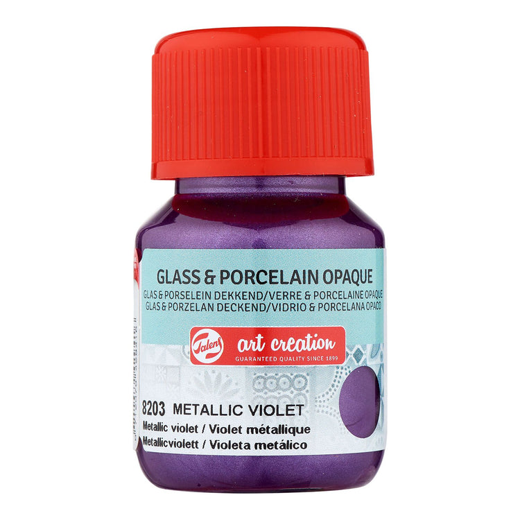 Talens création d'art • verre porcelaine opaque 30ml violet métallisé