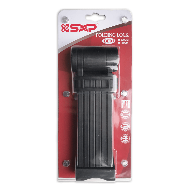 SXP Art 2 Lock pliant - acier dur, flexible, 80 cm, sécurité du vélo, noir