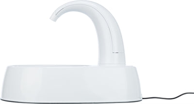 Trixie Fountain Boire en plastique ruisseau incurvé blanc