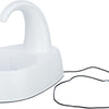 Trixie Fountain Boire en plastique ruisseau incurvé blanc