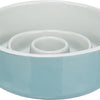 Trixie Food Bowl Slowfeding en céramique bleu gris