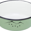 Trixie Food Bowl Bink Blover Box Enamel en acier inoxydable vert