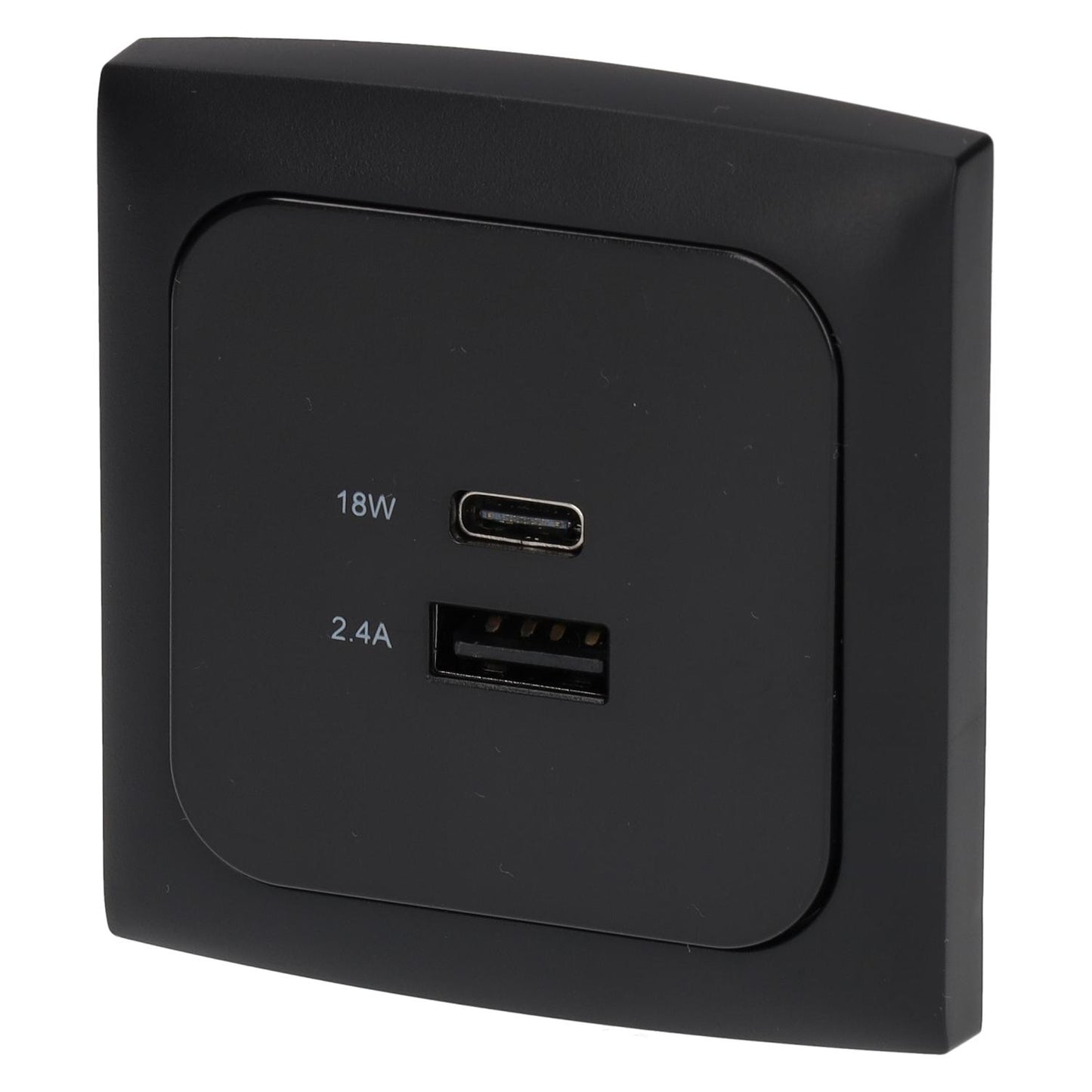 Prise de chargement USB C-line avec USB-A et USB-C - ECE R10 - noir - sans emballage de vente