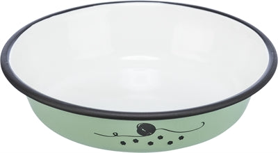 Trixie Voer Waterbanken Flat Ematel en acier inoxydable vert