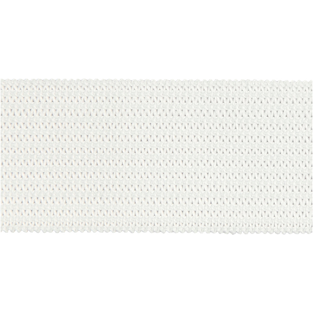 Creativ Company Épaisseur élastique 20 mm blanc, 25m