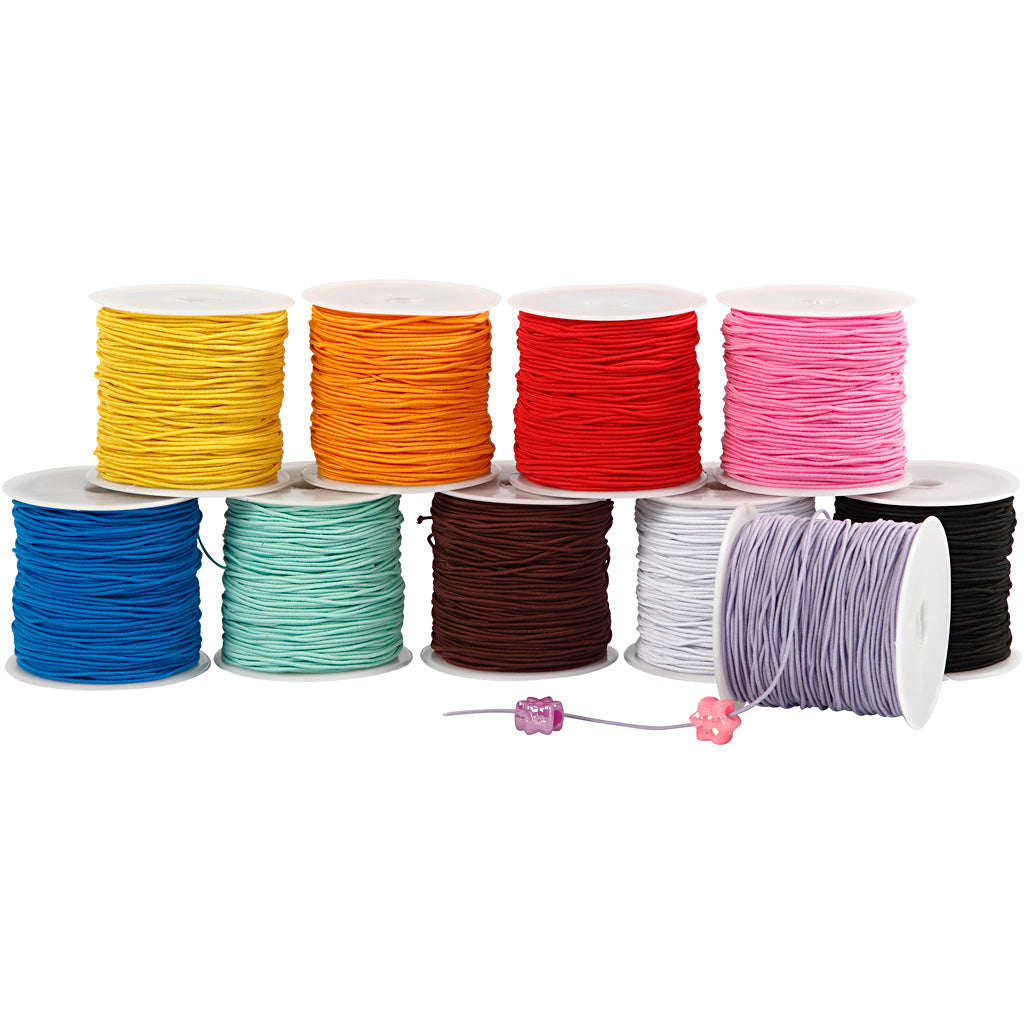 Cordon élastique Creativ company, épaisseur 1 mm, 10x25 m 1 boîte