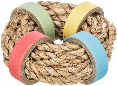 Bague d'herbe marin trixie avec anneaux en papier naturel