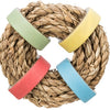 Bague d'herbe marin trixie avec anneaux en papier naturel