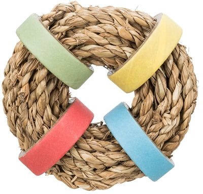 Bague d'herbe marin trixie avec anneaux en papier naturel