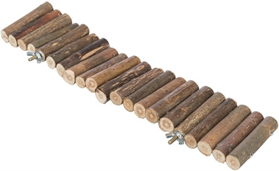 Bridge de suspension Trixie avec du mont à vis d'écorce en bois naturel pour les souris