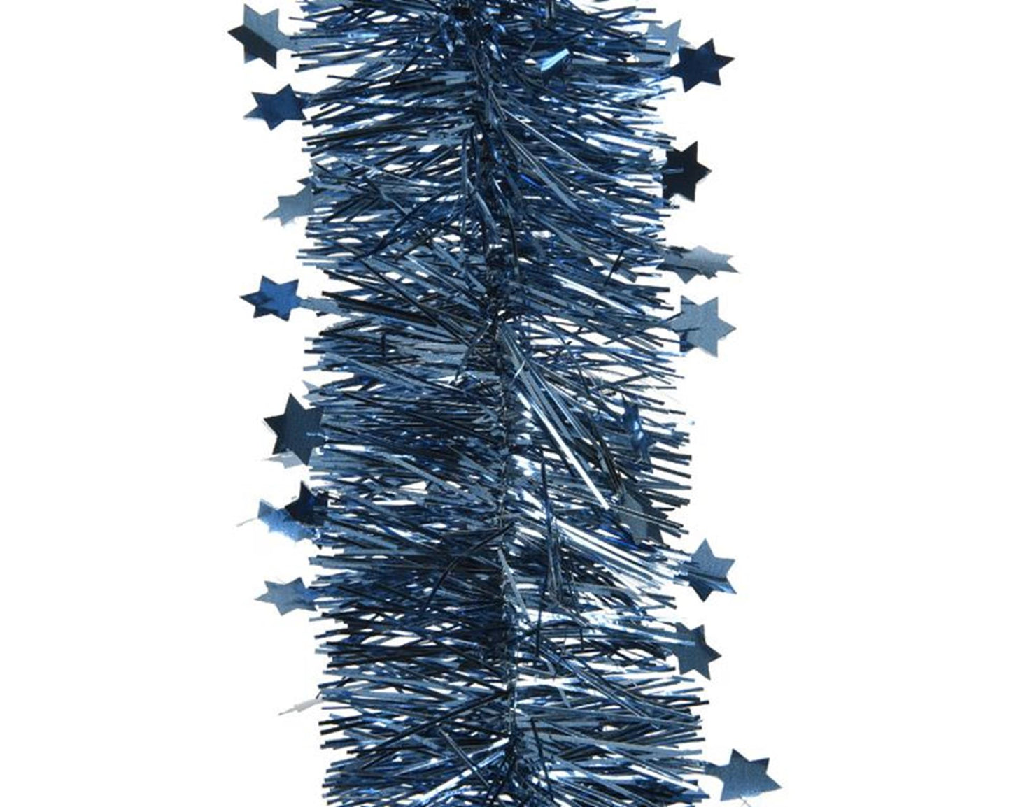 Decoris guirlande lametta étoile l270cm bleu nuit