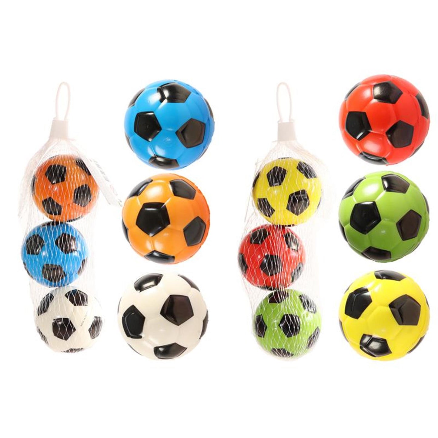 Ballons de football 3 pièces en filet ø6cm